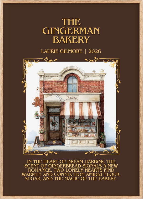 The Gingerman Bakery Minimalist Book Poster by Laurie Gilmore