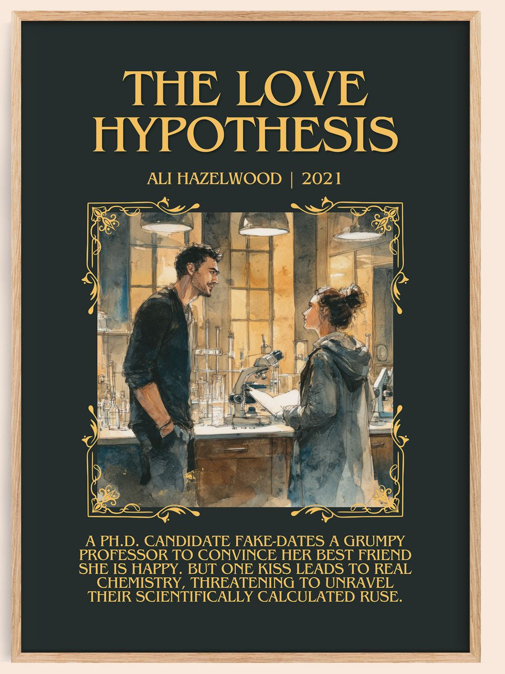 The Love Hypothesis Minimalist Book Poster by Ali Hazelwood – book poster