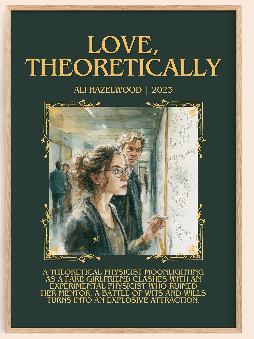 Love, Theoretically Minimalist Book Poster by Ali Hazelwood – book poster