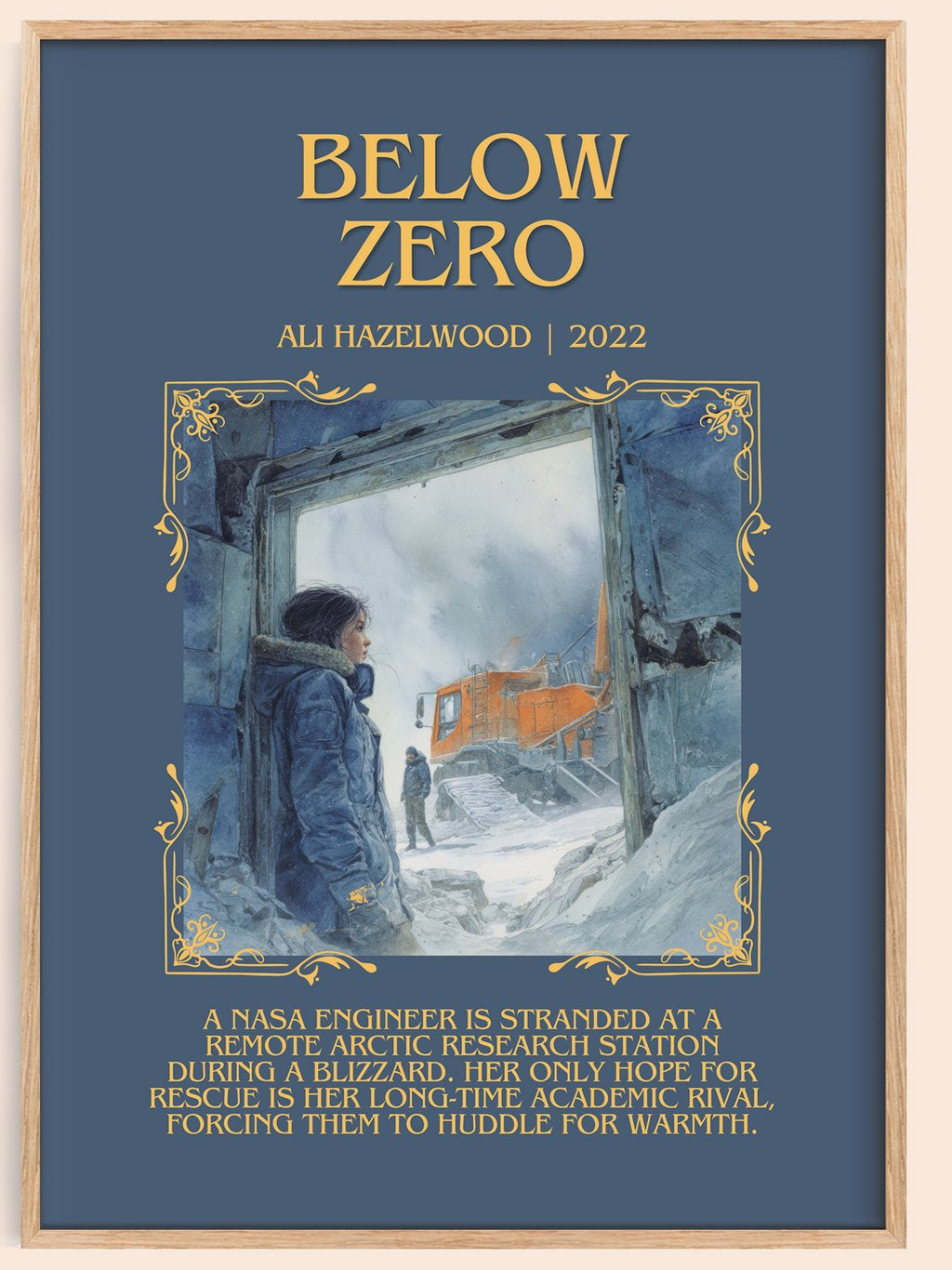 Below Zero Minimalist Book Poster by Ali Hazelwood – book poster