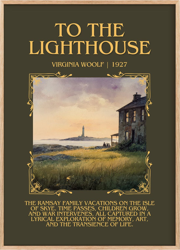 To The Lighthouse Minimalist Book Poster by Virginia Woolf