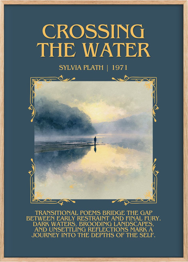 Crossing The Water Minimalist Book Poster by Sylvia Plath