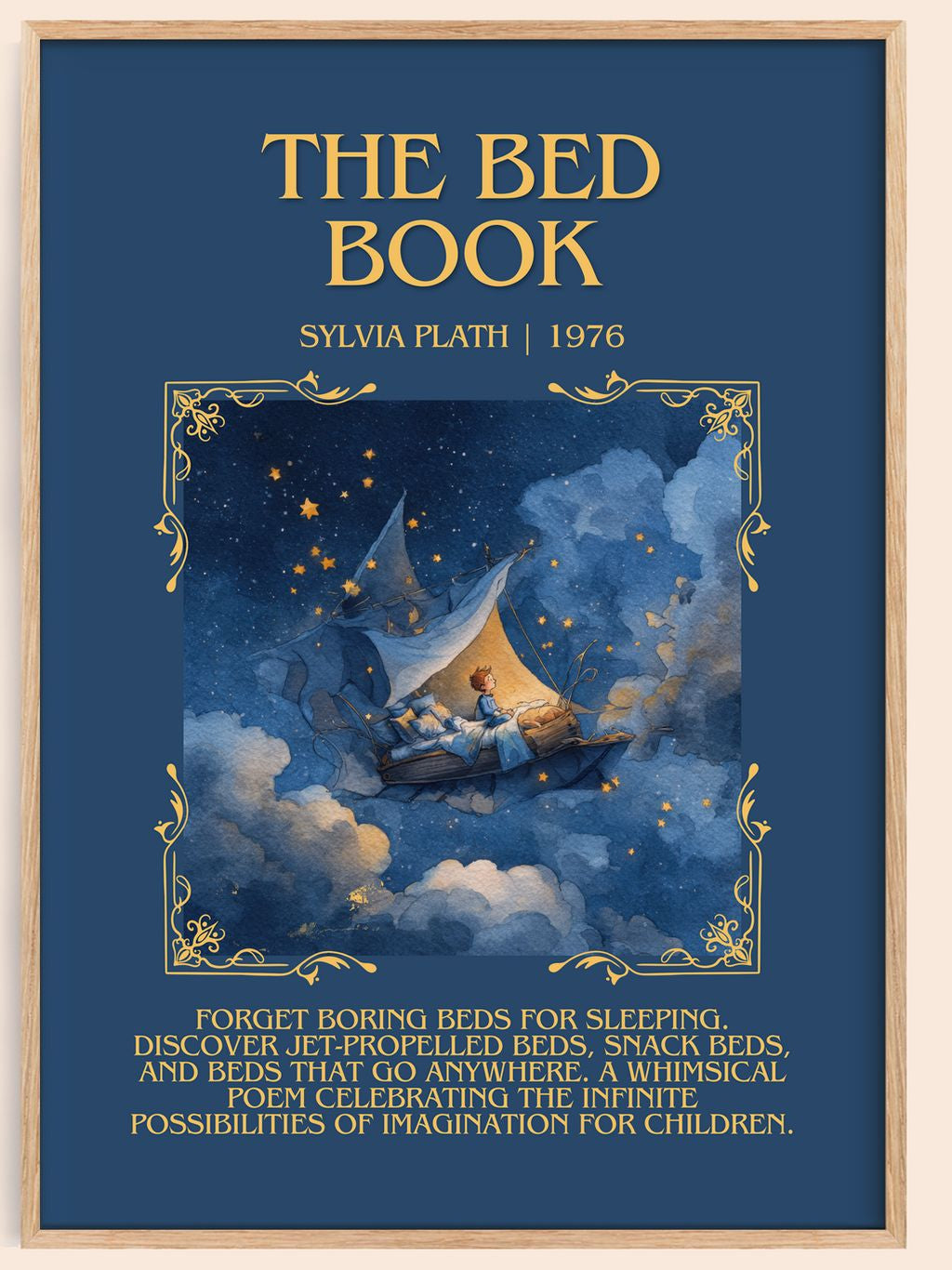 The Bed Book Minimalist Book Poster by Sylvia Plath – book poster