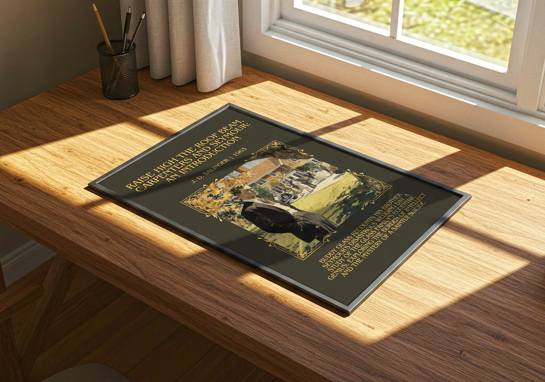 Raise High The Roof Beam, Carpenters And Seymour: An Introduction – print on a sunlit desk