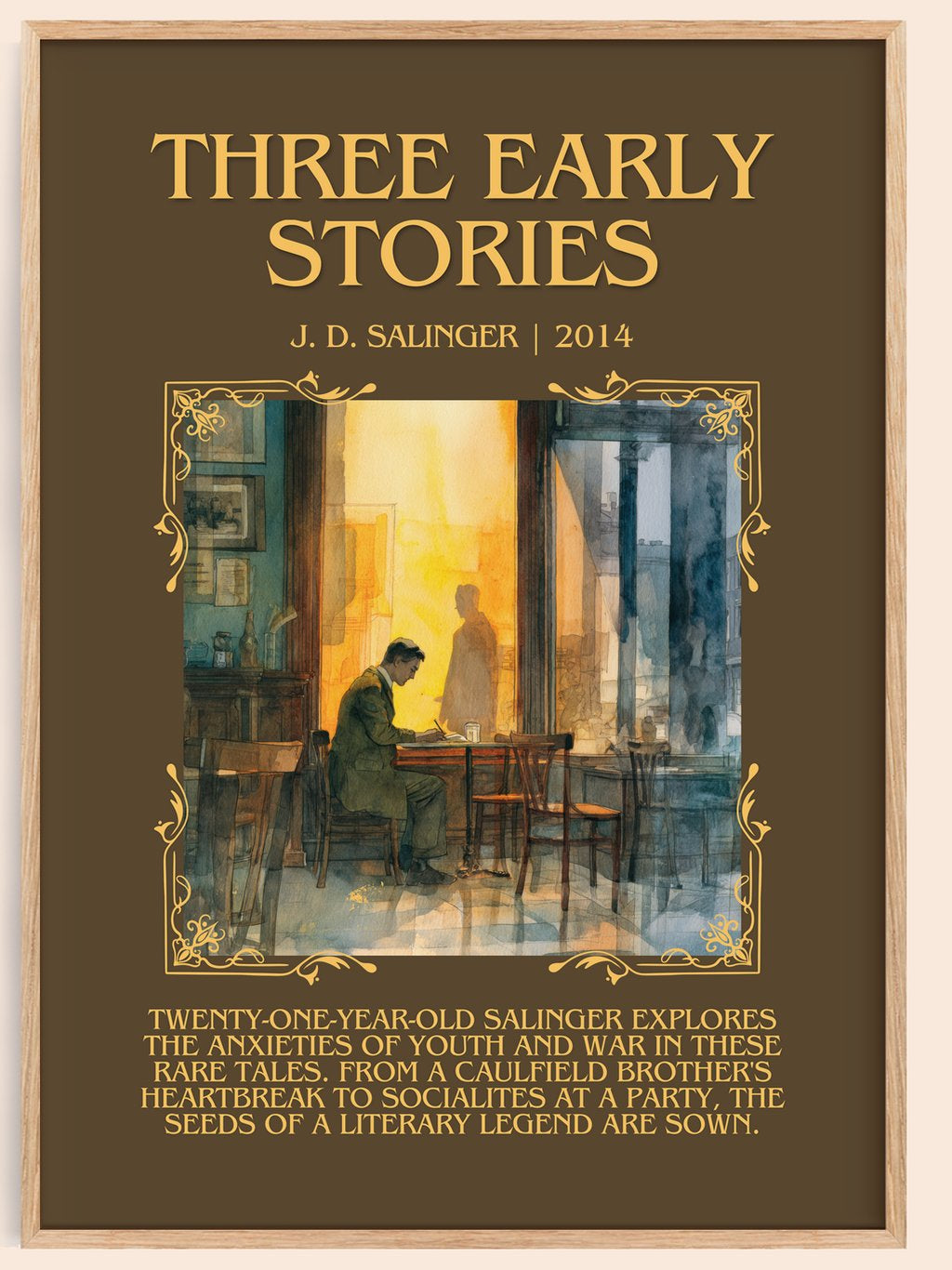 Three Early Stories Minimalist Book Poster by J. D. Salinger – book poster