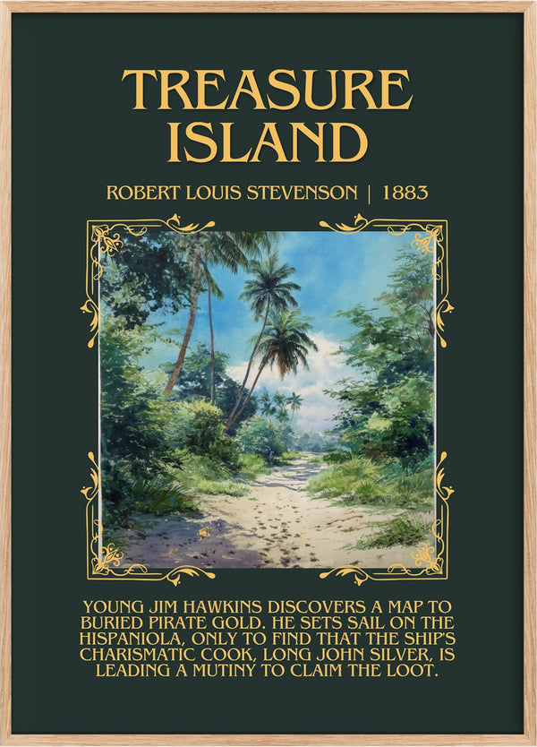 Treasure Island Minimalist Book Poster by Robert Louis Stevenson