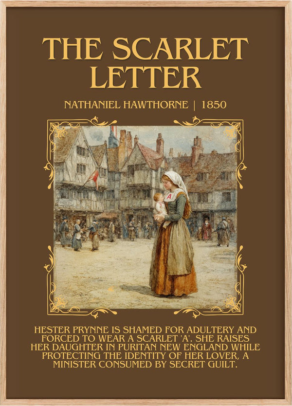 The Scarlet Letter Minimalist Book Poster by Nathaniel Hawthorne