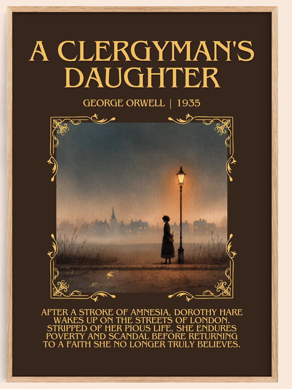 A Clergyman'S Daughter Minimalist Book Poster by George Orwell – book poster