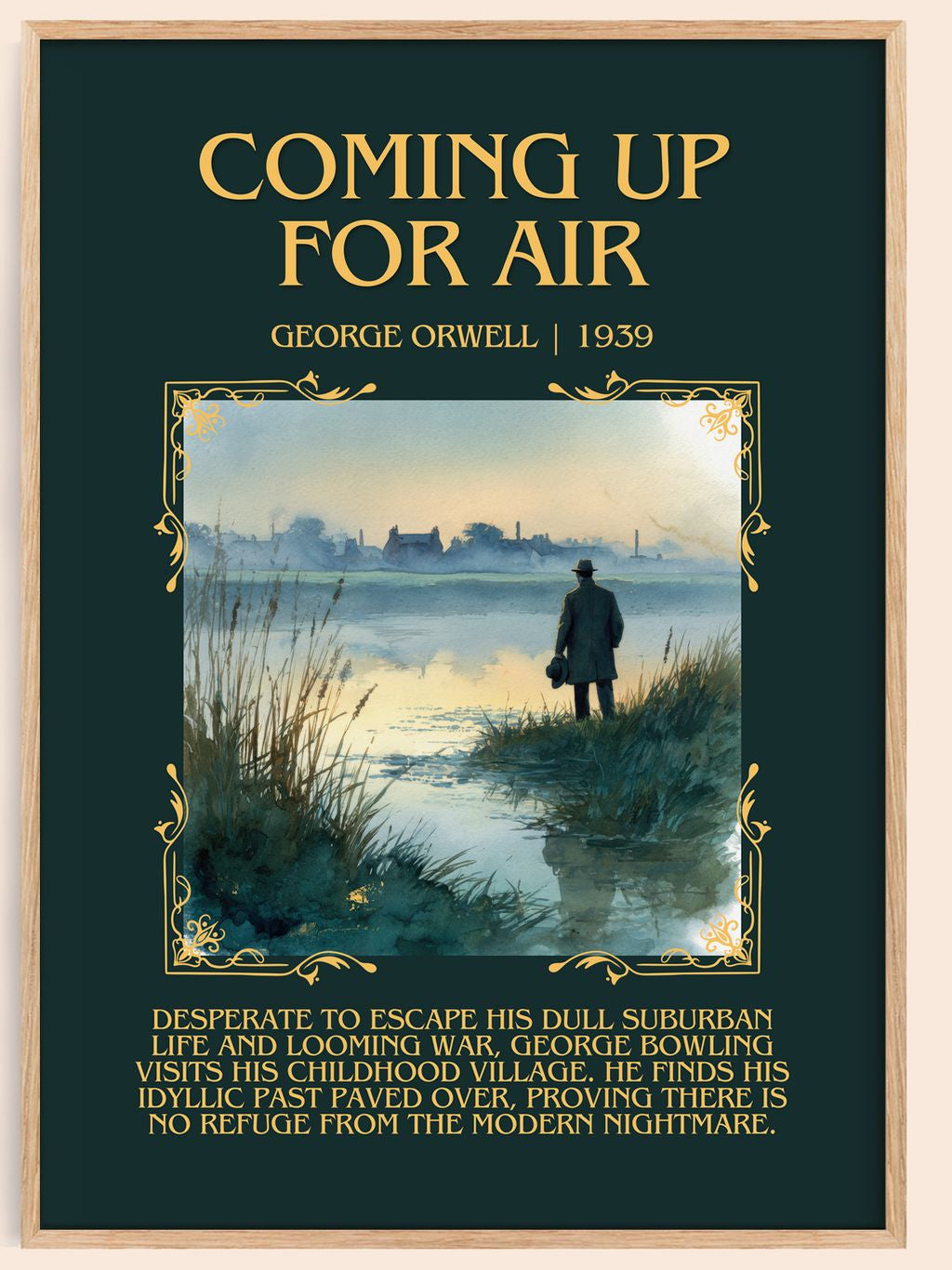 Coming Up For Air Minimalist Book Poster by George Orwell – book poster