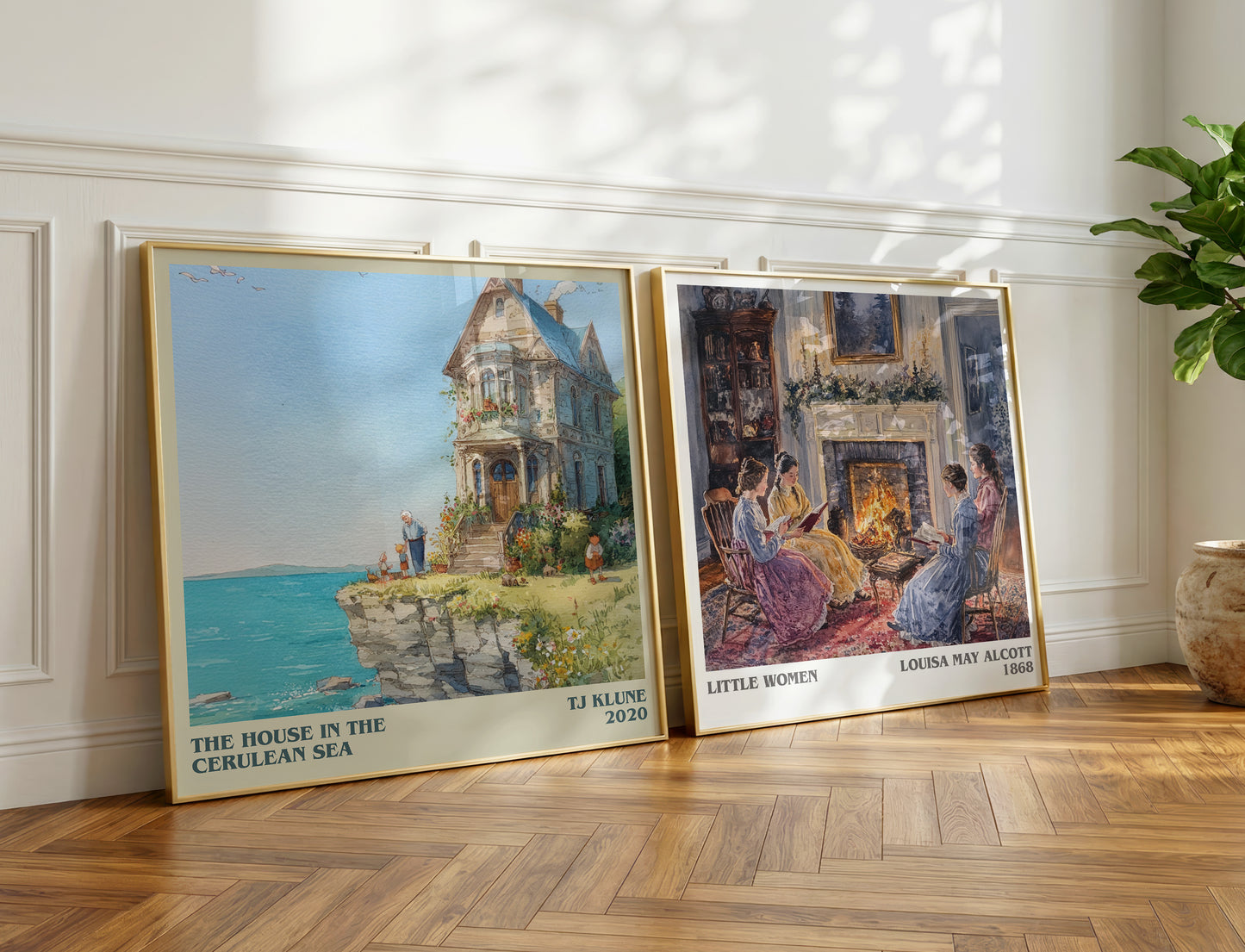 The House in the Cerulean Sea literary print on bookshelf – TJ Klune fan gift