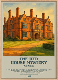 the red house mystery Bookish Wall Art by a.a. milne