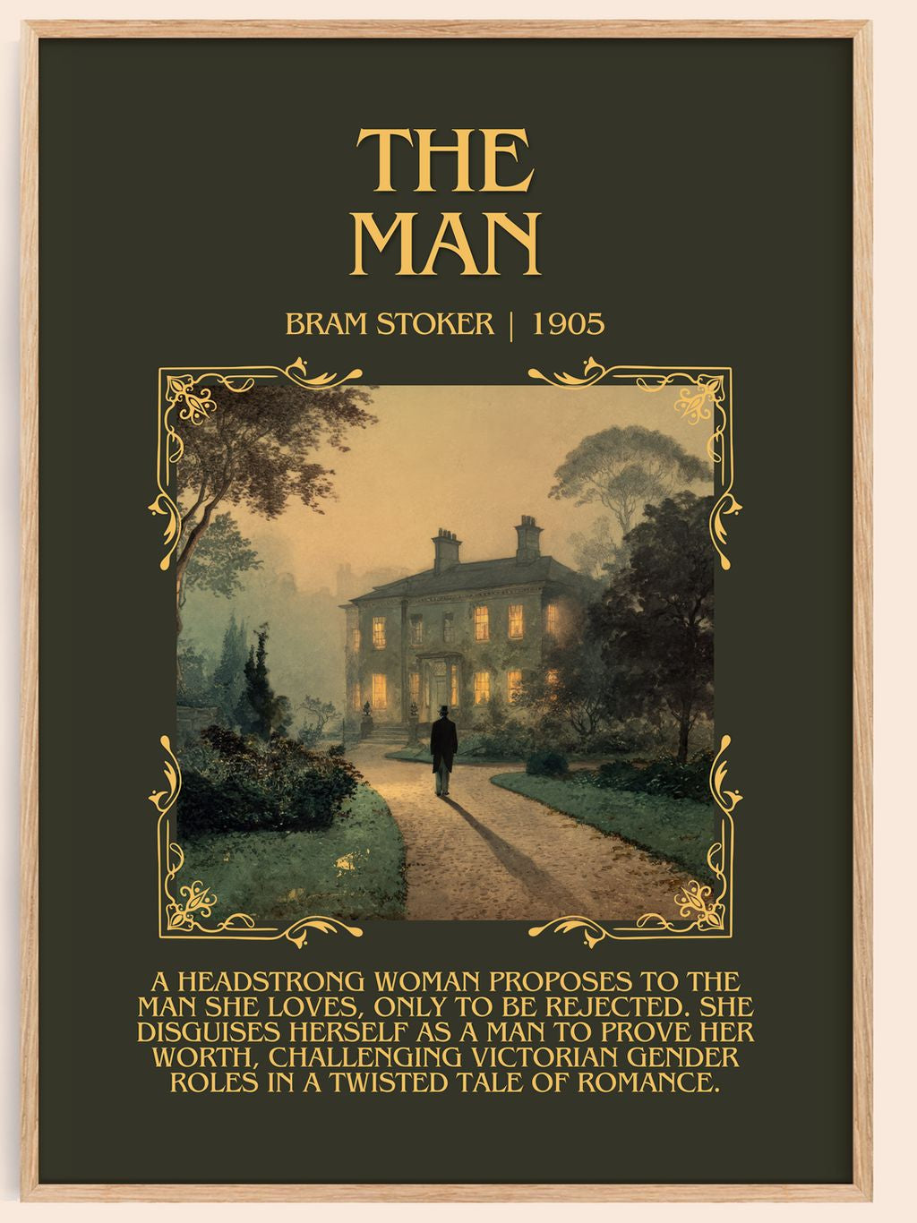The Man Minimalist Book Poster by Bram Stoker – book poster