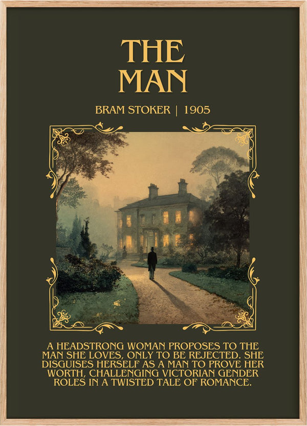 The Man Minimalist Book Poster by Bram Stoker