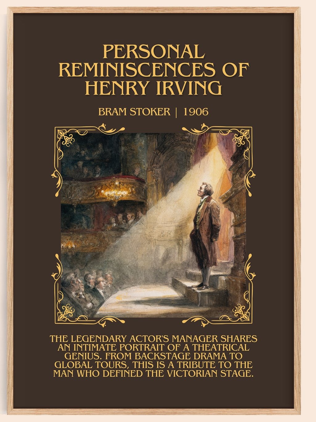 Personal Reminiscences Of Henry Irving Minimalist Book Poster – book poster
