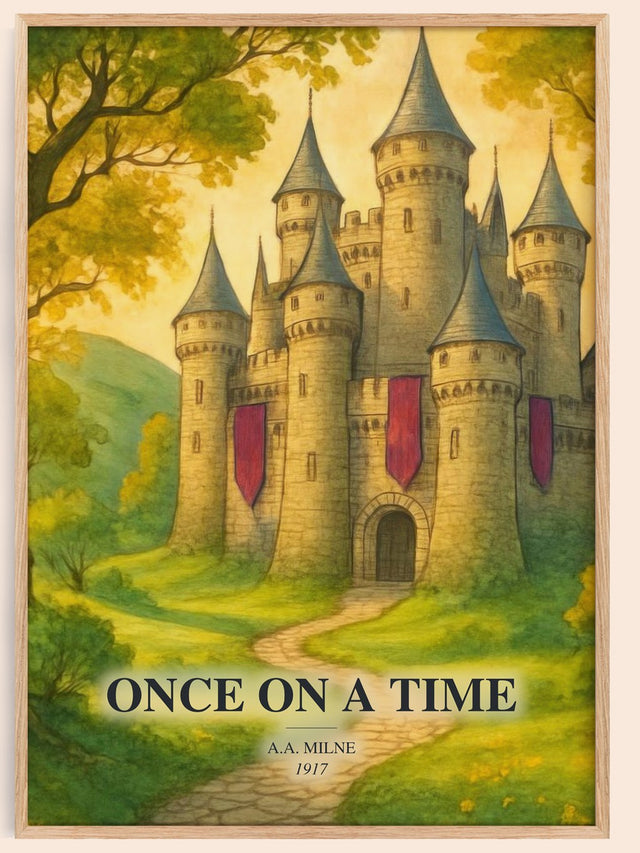 Once On A Time Book Watercolour Illustration by A.A. Milne