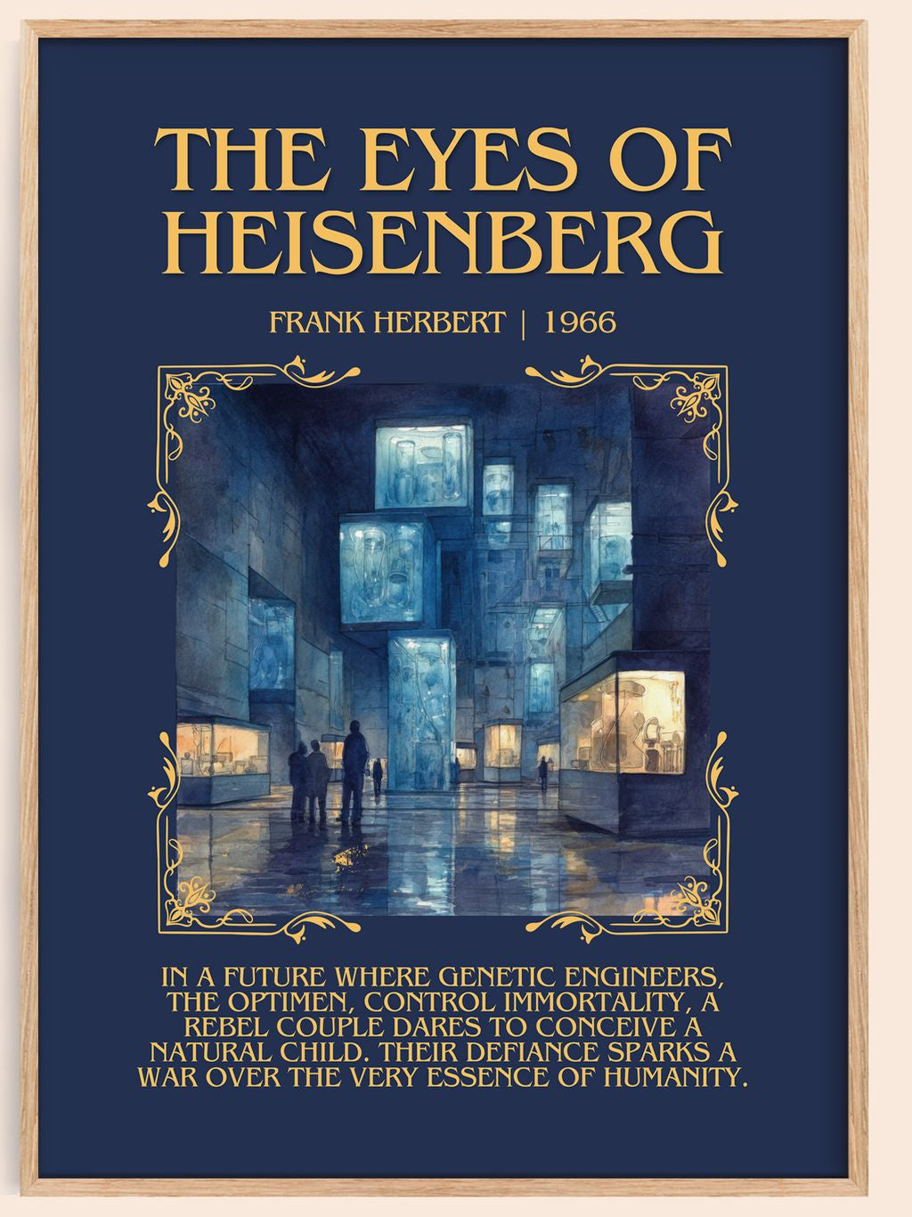 The Eyes Of Heisenberg Minimalist Book Poster by Frank Herbert – book poster