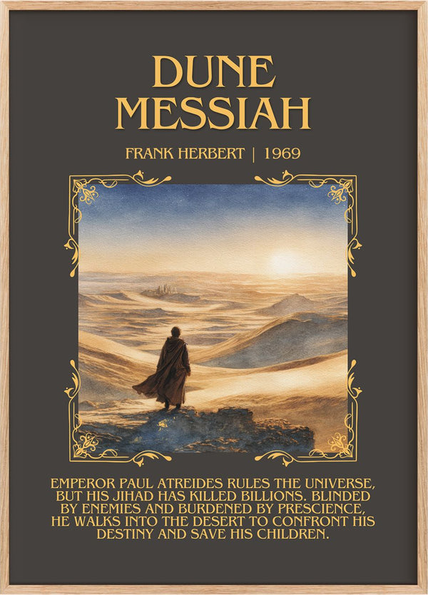 Dune Messiah Minimalist Book Poster by Frank Herbert