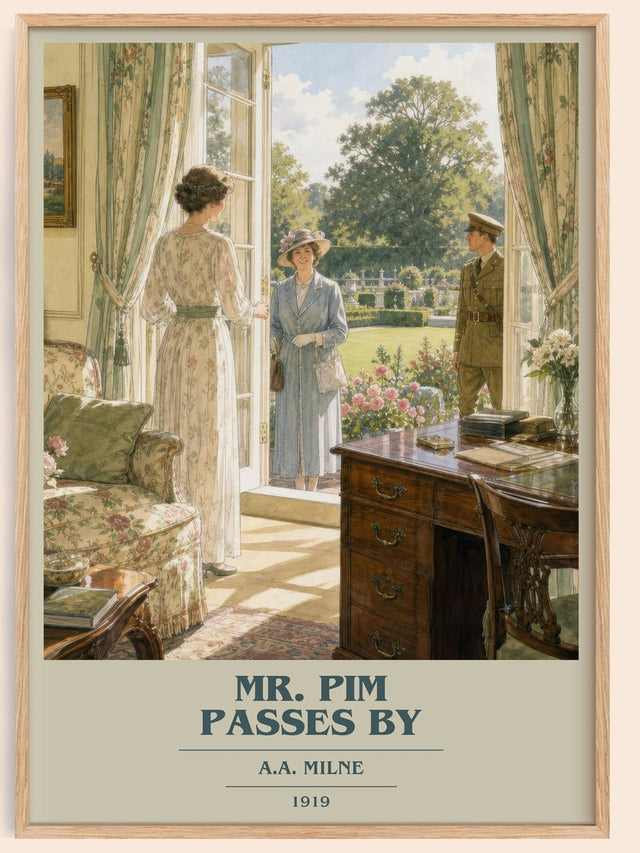 Mr. Pim Passes By Book Cover Poster by A.A. Milne