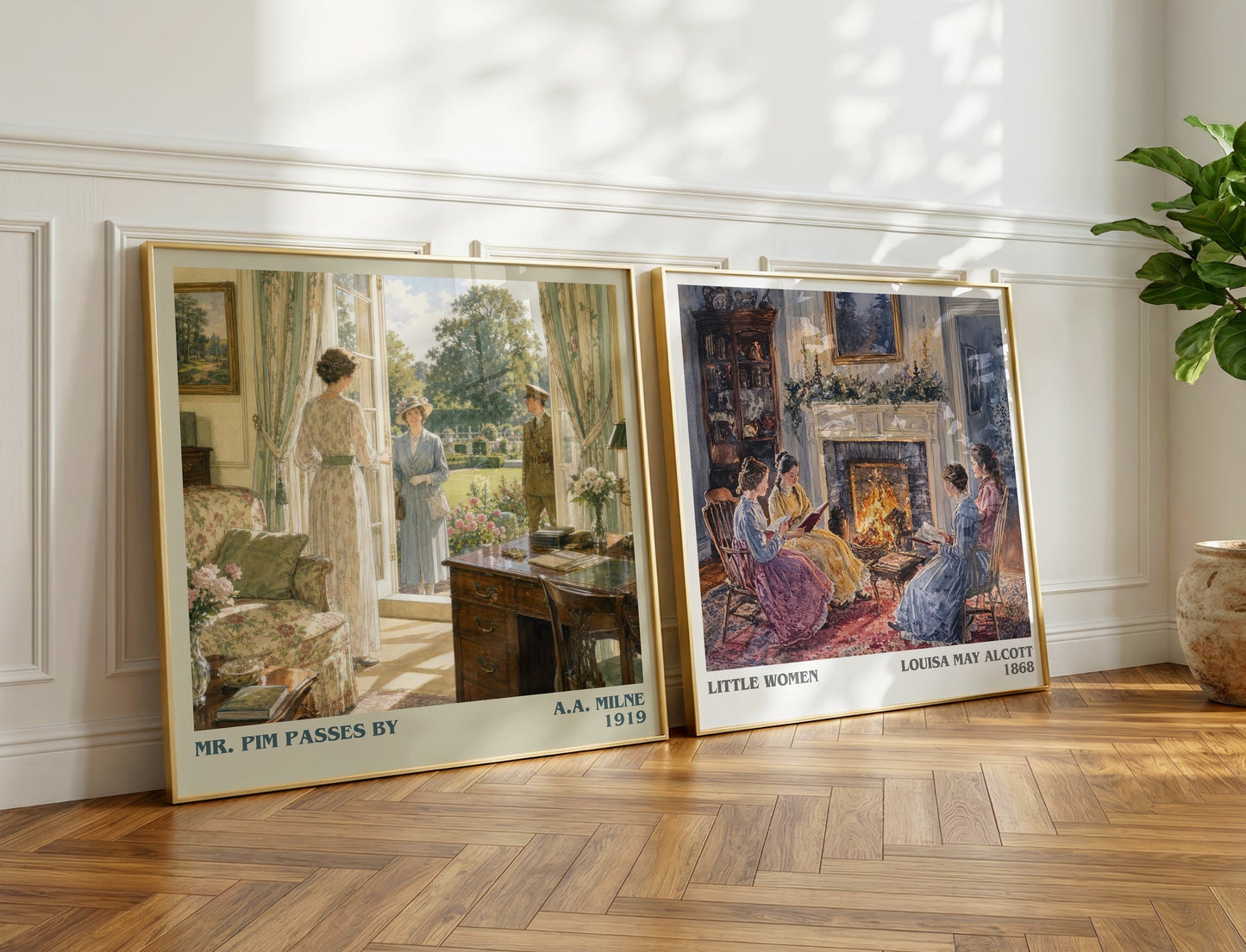 Mr. Pim Passes By literary print on bookshelf – A.A. Milne fan gift