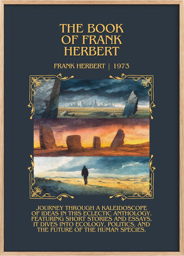 The Book Of Frank Herbert Minimalist Book Poster by Frank Herbert