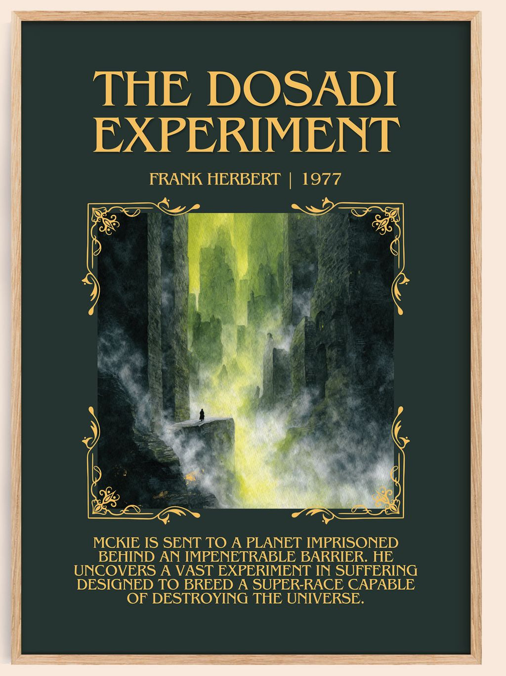 The Dosadi Experiment Minimalist Book Poster by Frank Herbert – book poster