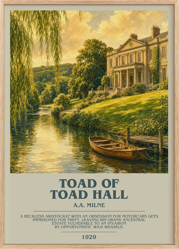 Toad Of Toad Hall Bookish Wall Art by A.A. Milne
