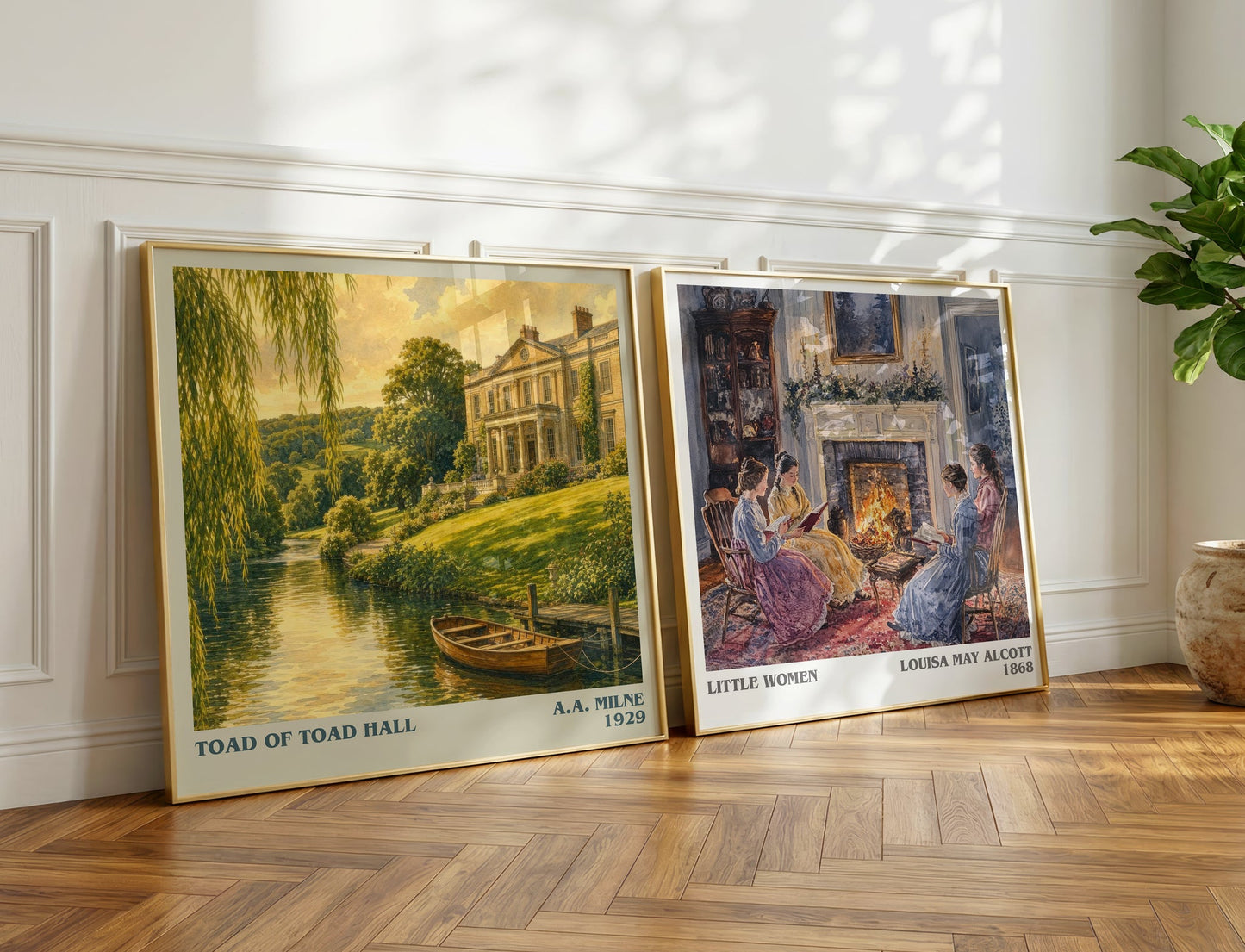 Toad Of Toad Hall literary print on bookshelf – A.A. Milne fan gift