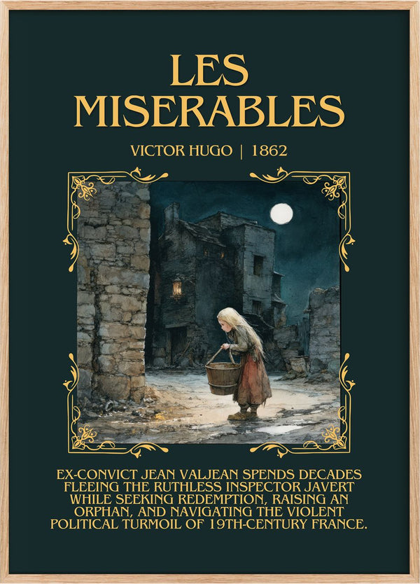 Les Misérables Minimalist Book Poster by Victor Hugo