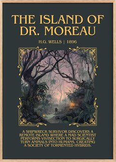 The Island Of Dr. Moreau Minimalist Book Poster by H.G. Wells