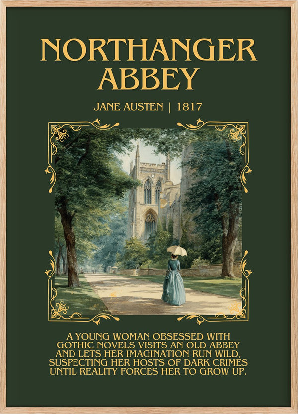 Northanger Abbey Minimalist Book Poster by Jane Austen