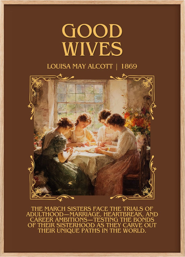 Good Wives Minimalist Book Poster by Louisa May Alcott