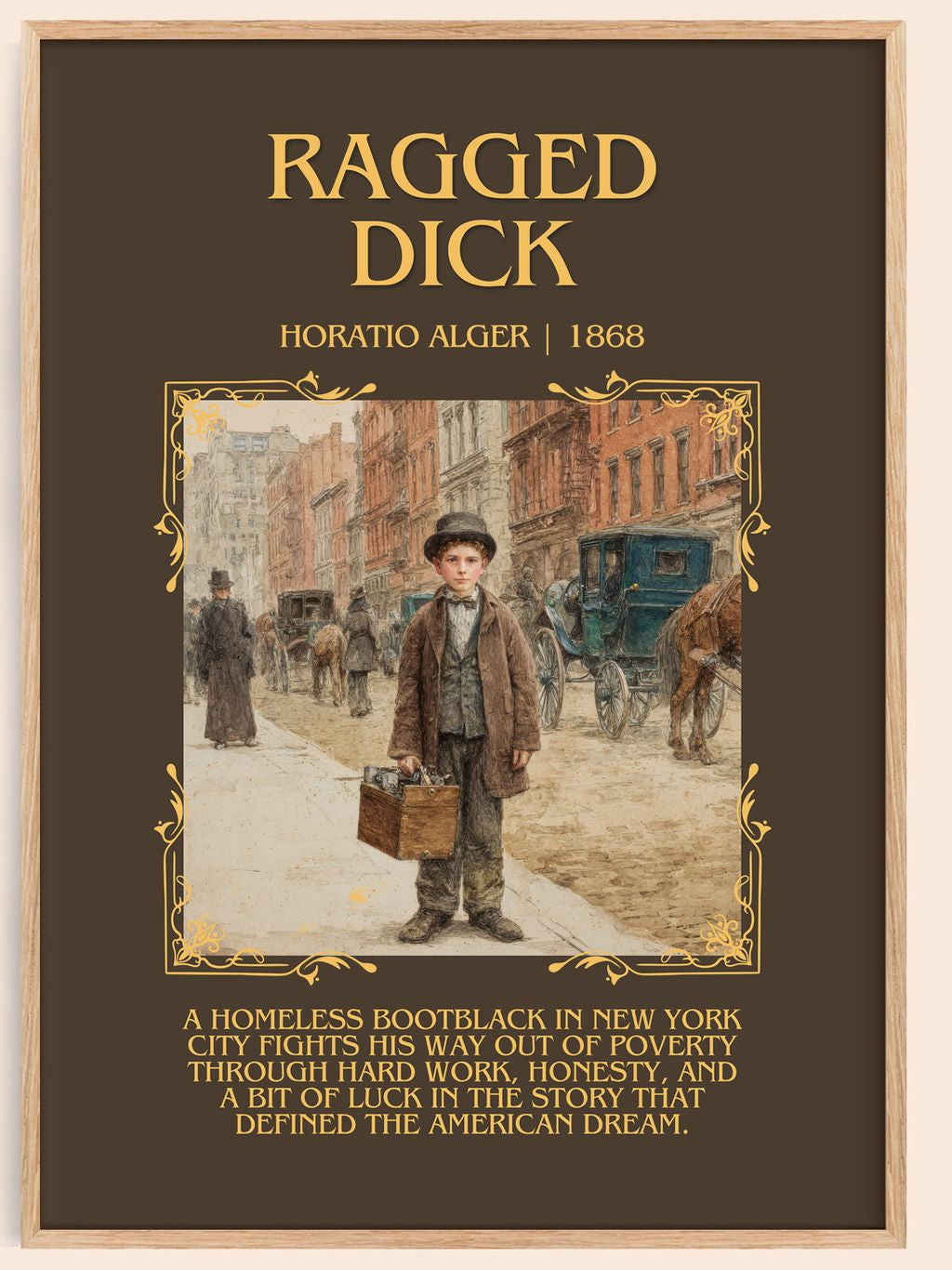 Ragged Dick Minimalist Book Poster by Horatio Alger – book poster