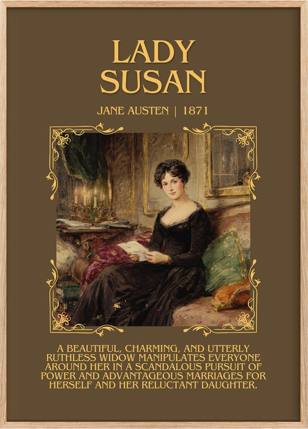 Lady Susan Minimalist Book Poster by Jane Austen