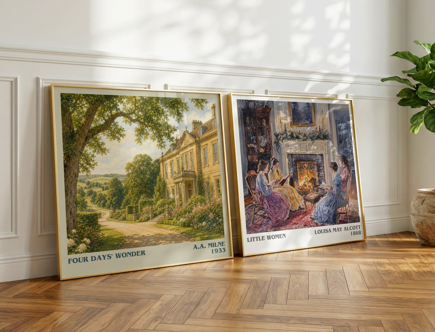 Four Days' Wonder literary print on bookshelf – A.A. Milne fan gift
