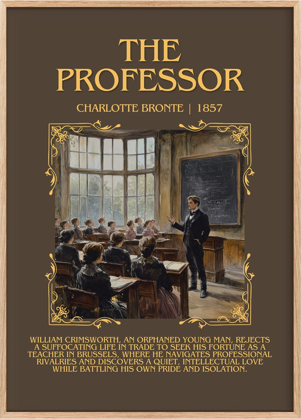 The Professor Minimalist Book Poster by Charlotte Brontë