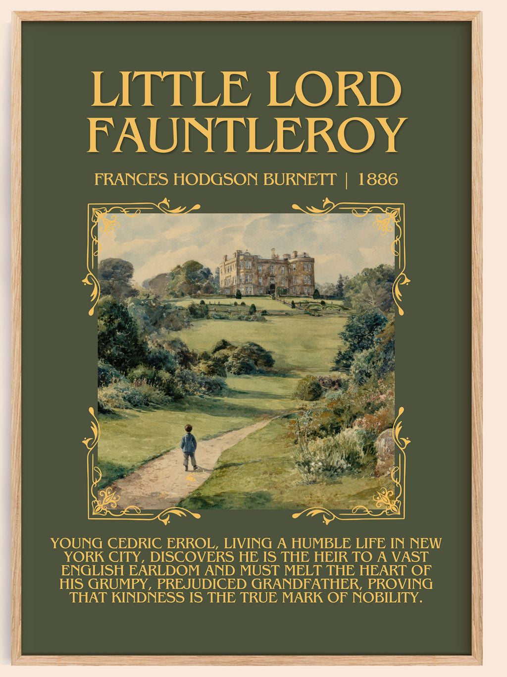 Little Lord Fauntleroy Minimalist Book Poster by F. Burnett – book poster