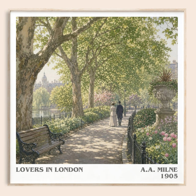 Lovers In London Literary Art Print by A.A. Milne