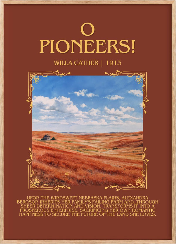O Pioneers! Minimalist Book Poster by Willa Cather
