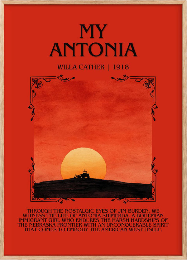 My Ántonia Minimalist Book Poster by Willa Cather