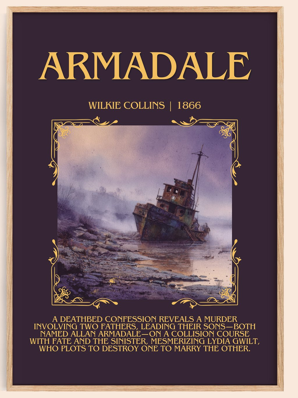 Armadale Minimalist Book Poster by Wilkie Collins – book poster