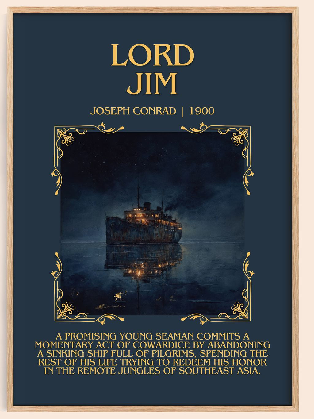 Lord Jim Minimalist Book Poster by Joseph Conrad – book poster