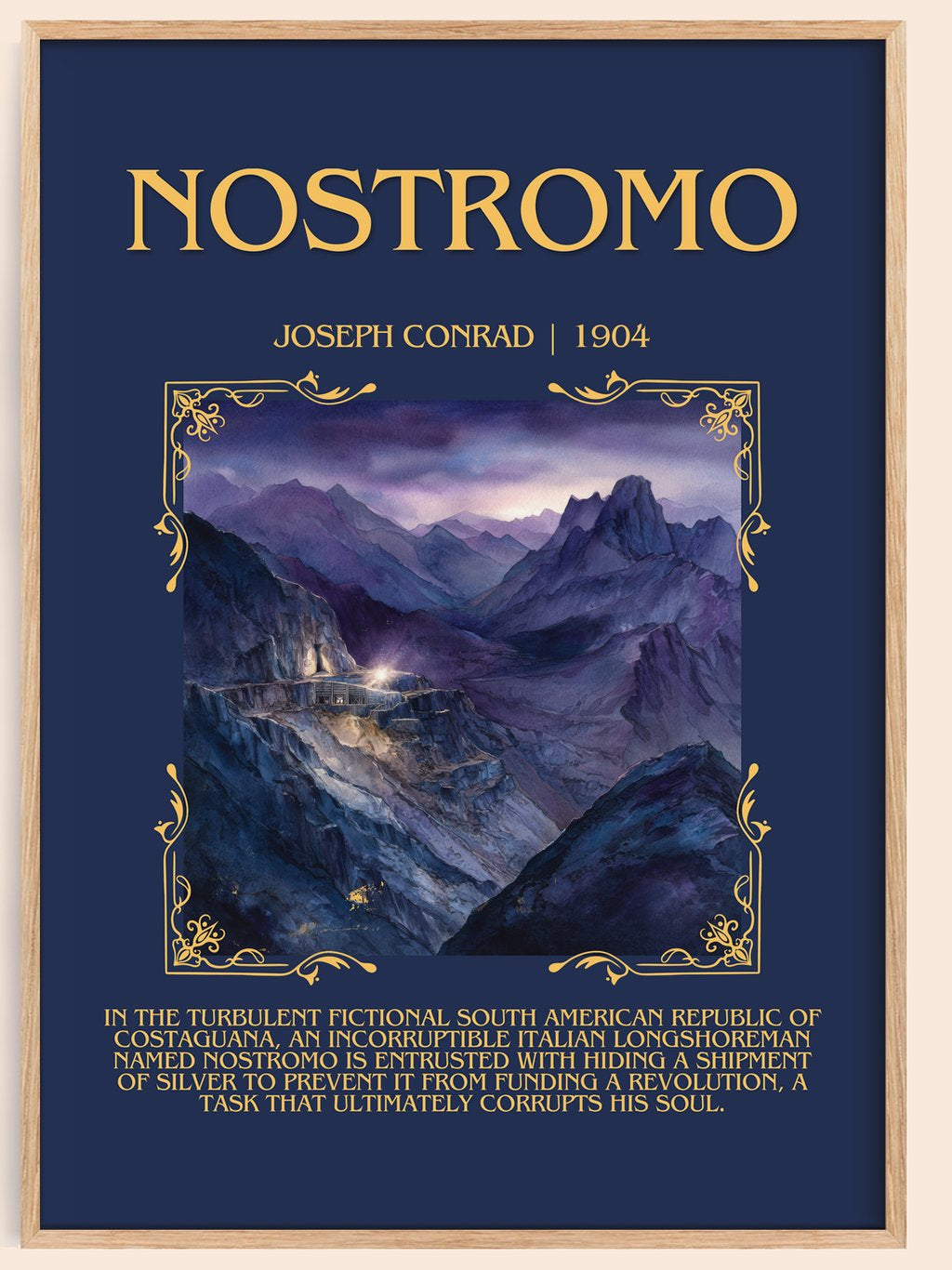 Nostromo Minimalist Book Poster by Joseph Conrad – book poster