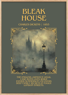 Bleak House Minimalist Book Poster by Charles Dickens