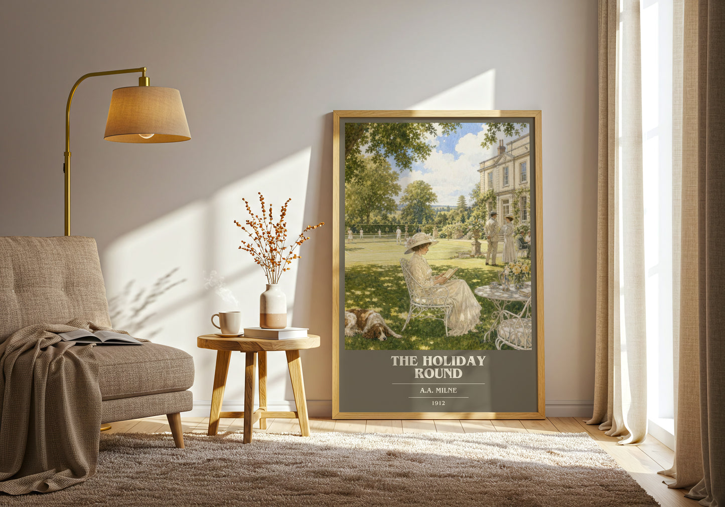 The Holiday Round book cover print on bookshelf – A.A. Milne fan gift