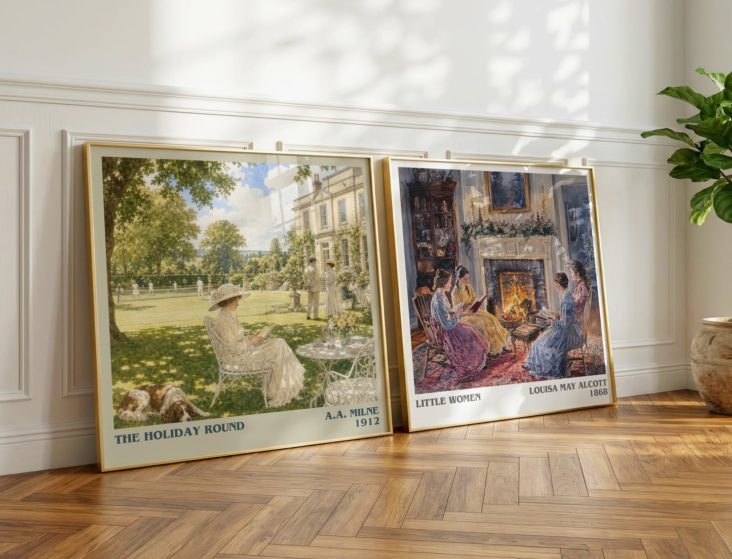 The Holiday Round literary print on bookshelf – A.A. Milne fan gift