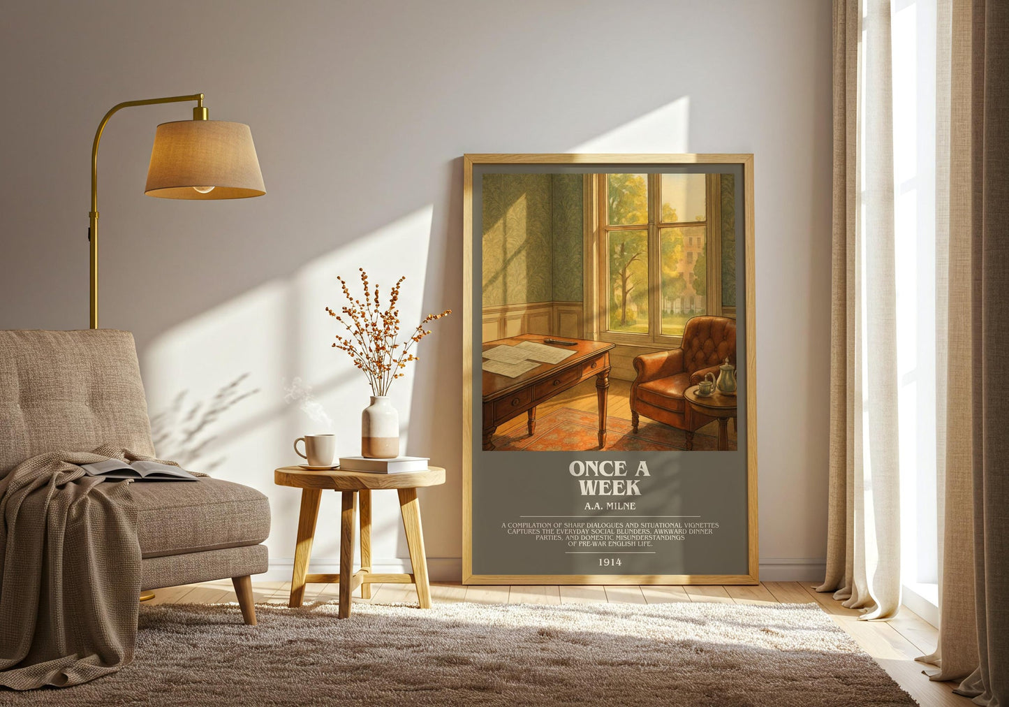 Once A Week Bookish Wall Art by A.A. Milne