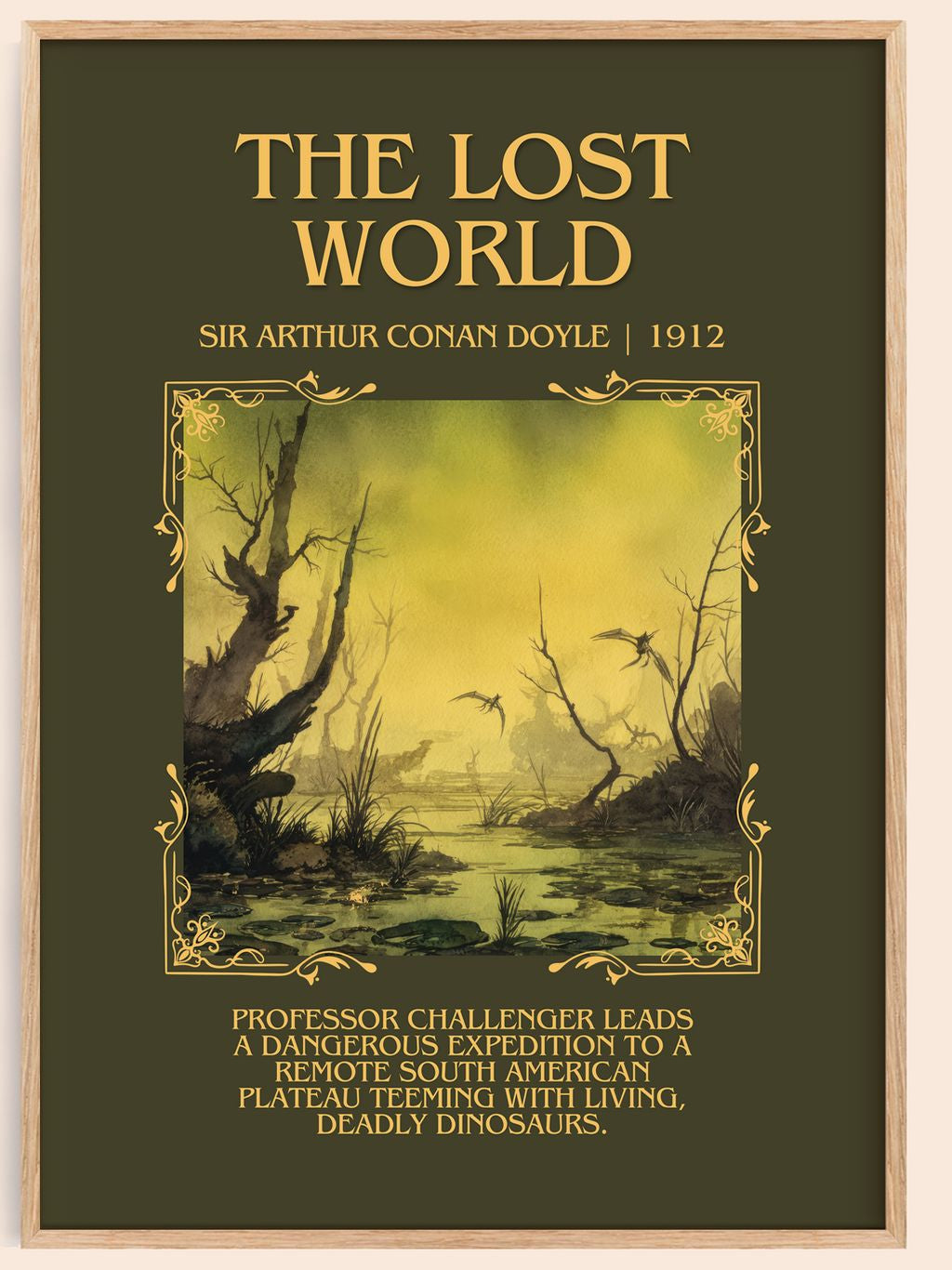 The Lost World Minimalist Book Poster by Sir Arthur Conan Doyle – book poster