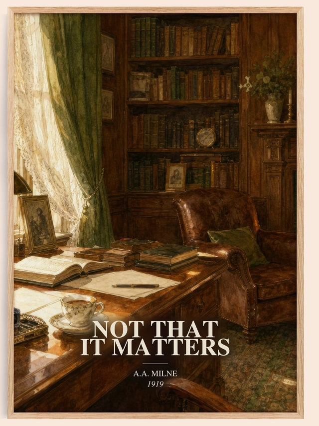 Not That It Matters Book Watercolour Illustration by A.A. Milne