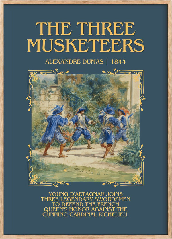 The Three Musketeers Minimalist Book Poster by Alexandre Dumas
