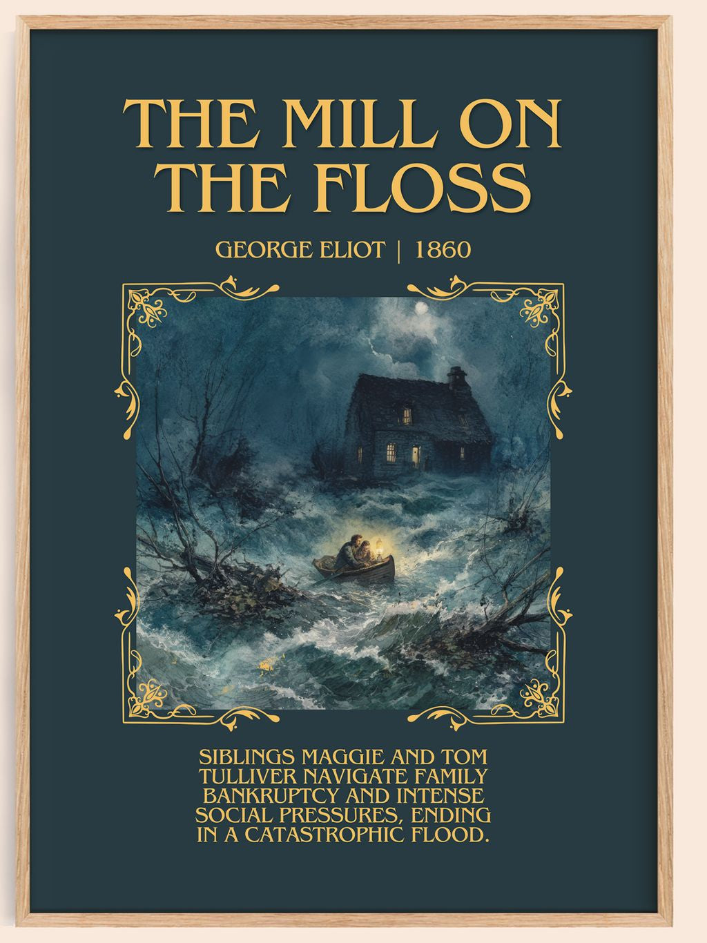 The Mill On The Floss Minimalist Book Poster by George Eliot – book poster